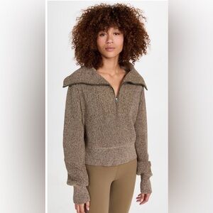 VARLEY 
Mentone Half Zip in Dark Olive Speckle Medium